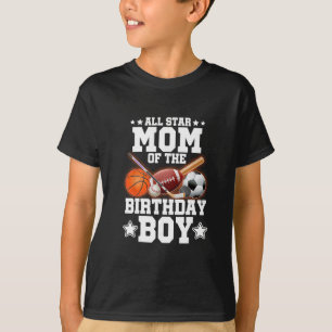 All-Star-Mama des Geburtstagsjungen Sketll Fußball T-Shirt