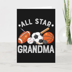 All-Star-Oma des Geburtstagsjungen Sketll Fußball Karte