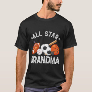 All-Star-Oma des Geburtstagsjungen Sketll Fußball T-Shirt