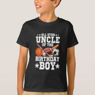 All-Star-Onkel des Geburtstagsjungen Sketll Fußbal T-Shirt