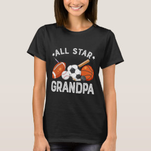 All-Star-Opa des Geburtstagsjungen Sketll Fußball T-Shirt