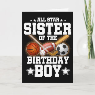 All-Star-Schwester des Geburtstagsjungen Sketll Fu Karte