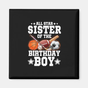 All Star Schwester des Geburtstagsjungen Sketll Fu Magnet