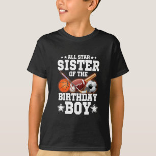 All-Star-Schwester des Geburtstagsjungen Sketll Fu T-Shirt