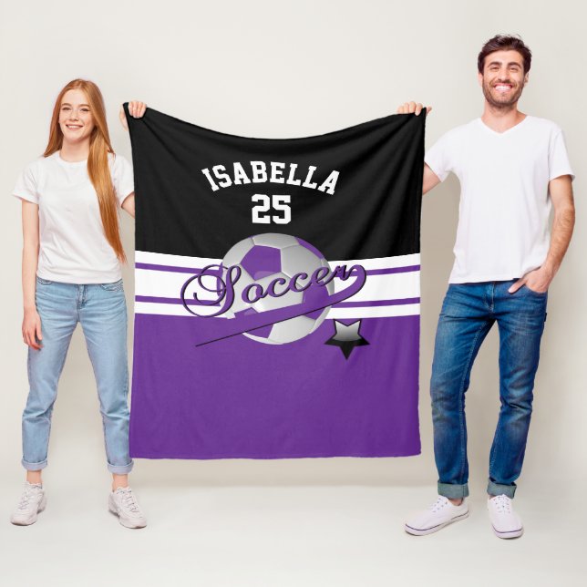 All Star Soccer | Lila Fleecedecke (Beispiel)