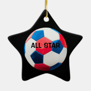 All Star Soccer Star Keramik Ornament