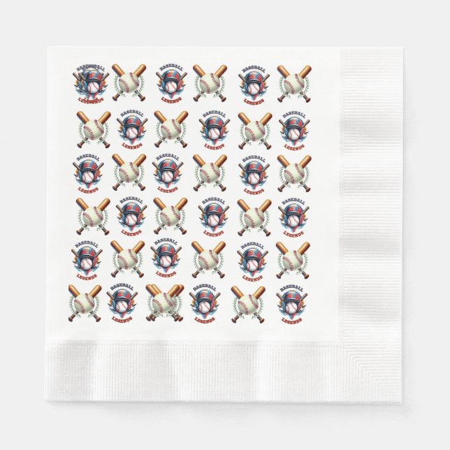 All Star Spirit: Klassischer Baseball Essentials S Serviette (Vorderseite)