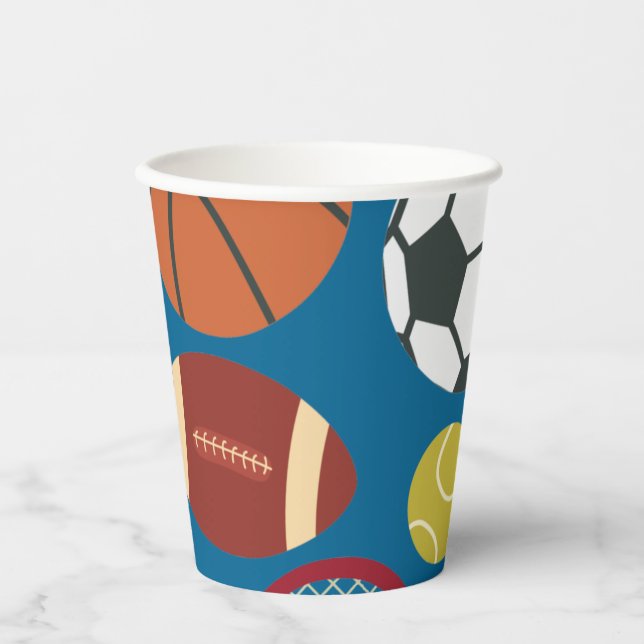 All-Star Sport Geburtstagspapiere Pappbecher (Vorderseite)