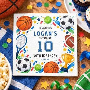 All Star Sports 10. Geburtstag Jungenparty Serviette