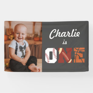 All-Star Sports First Birthday Foto Banner