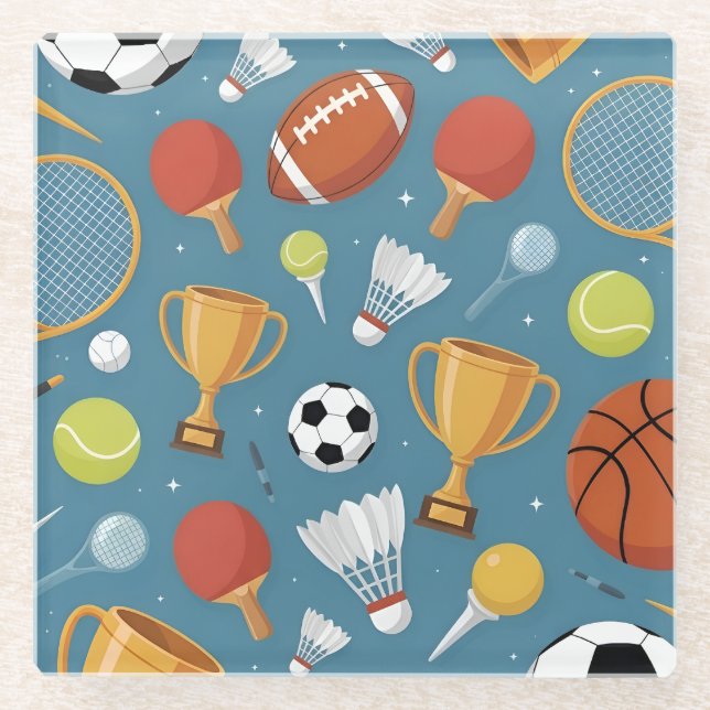 All-Star Sports Medley Party Glasuntersetzer (Vorderseite)