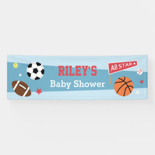 All-Star-Sportsthemen-Banner für Baby-Party Banner
