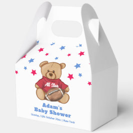All Star Teddy Bear Football Sport Baby Shower Geschenkschachtel