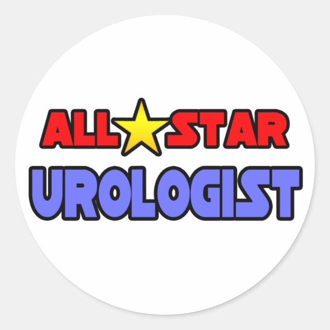 All Star Urologist Runder Aufkleber (Vorderseite)