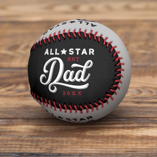 All-Star-Vater, Black & Gray Bat & Monogram Baseball (Von Creator hochgeladen)