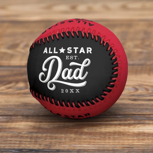 All-Star-Vater, Black & Red Bat & Monogram Baseball (Von Creator hochgeladen)