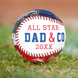 ALL STAR VATER & COACH 2 FOTO PERSONALISIERT BASEBALL