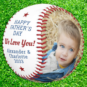 All Star VATER Custom 2 Foto Happy Vatertag Baseball