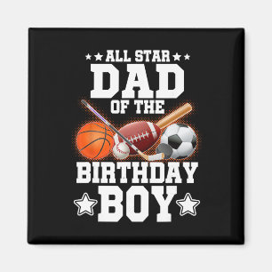 All-Star-Vater des Geburtstagsjungen Sketll Fußbal Magnet