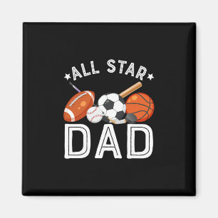 All Star Vater des Geburtstagsjungen Sketll Fußbal Magnet