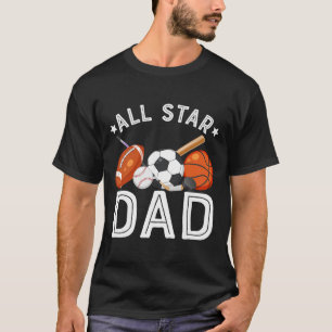 All-Star-Vater des Geburtstagsjungen Sketll Fußbal T-Shirt