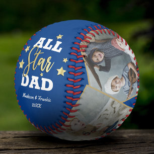 All-Star Vater Vatertag Foto Collage Blue Baseball