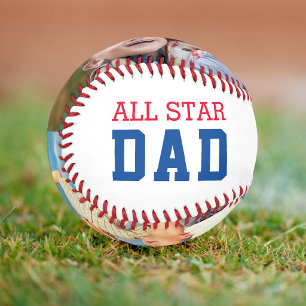 ALL STAR VATER Zwei Foto Personalized Vatertag Baseball