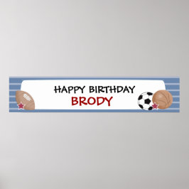 ALL STARS Sport Geburtstag oder Baby Shower Banner Poster