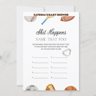 All Stars Sports Baby Dusche - bestellbarer Name,  Einladung