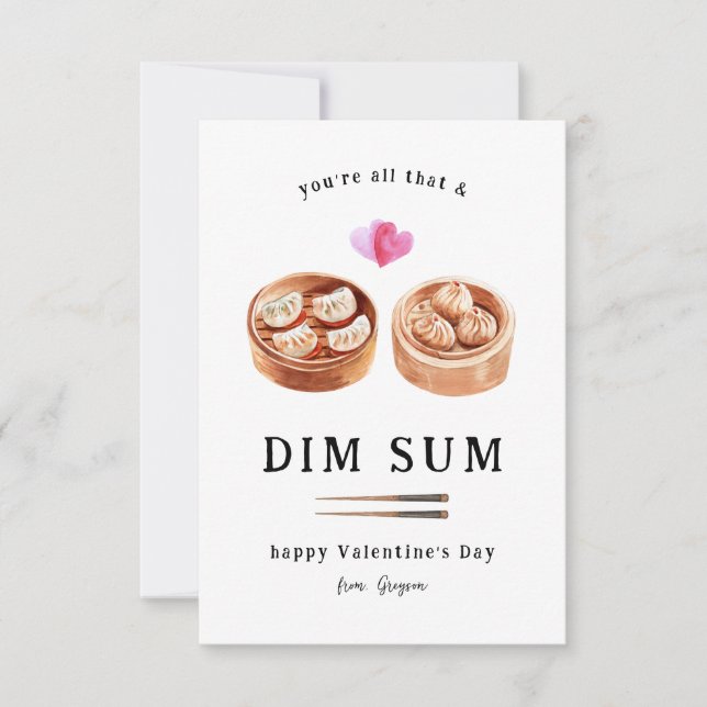 All That & Dim Sum | Dumpling Valentine Mitteilungskarte (Vorderseite)
