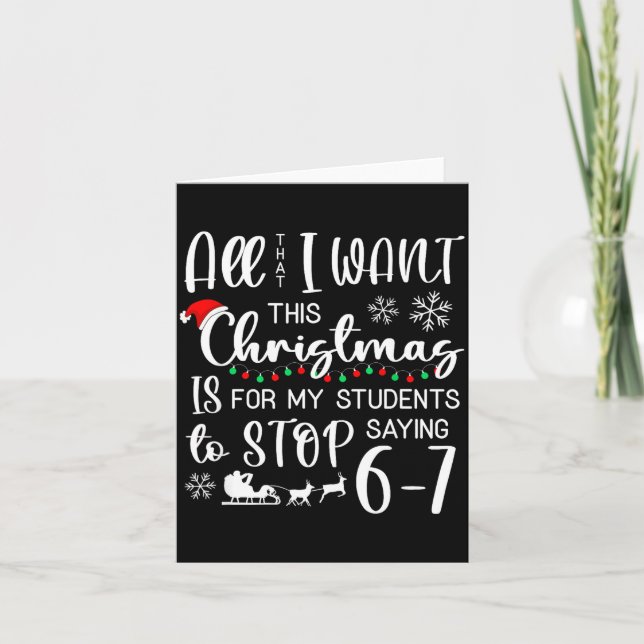 All That I Want This Christmas Is Students Stop Sa Karte (Vorderseite)