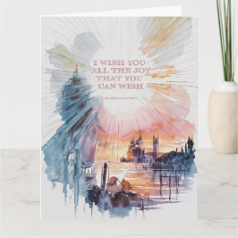 "All the Joy You Can Wish" Aquarellgrüße Karte