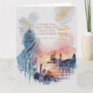 "All the Joy You Can Wish" Aquarellgrüße Karte