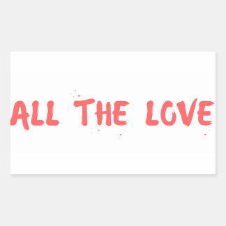 "All the Liebe" - Harry Styles Rechteckiger Aufkleber