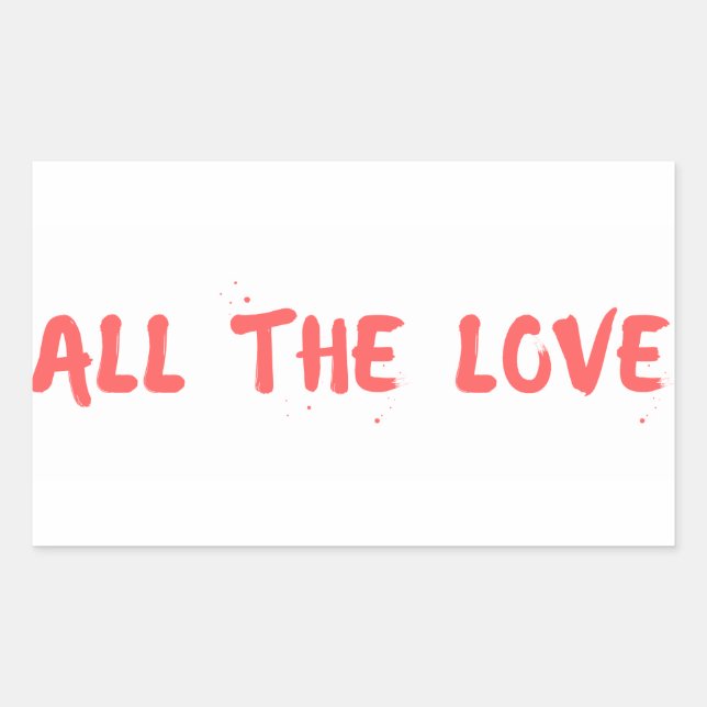 "All the Liebe" - Harry Styles Rechteckiger Aufkleber (Vorderseite)