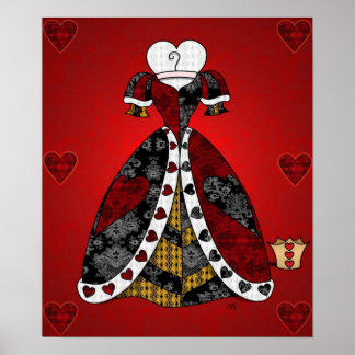 'All the Queen's Hearts' Print Poster