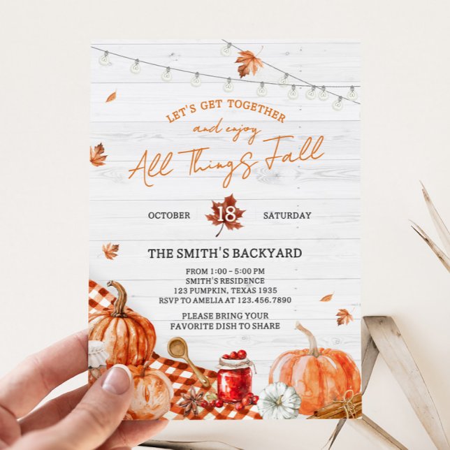 All Things Fall Festival Party Invitation Einladung (All Things Fall Party Invitation)