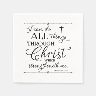 All Things Through Christ - Philippians 4:13 Serviette