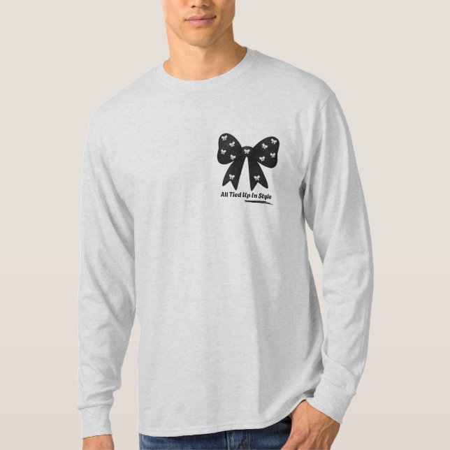 All Tied Up In Style – Chic Minimalist Bow T-Shirt (Vorderseite)