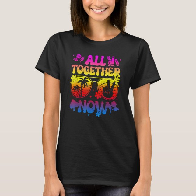 All Together Now Summer Reading 2023 Groovy  Book T-Shirt (Vorderseite)