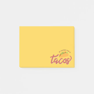 All tuesdays lead to tacos post-it klebezettel