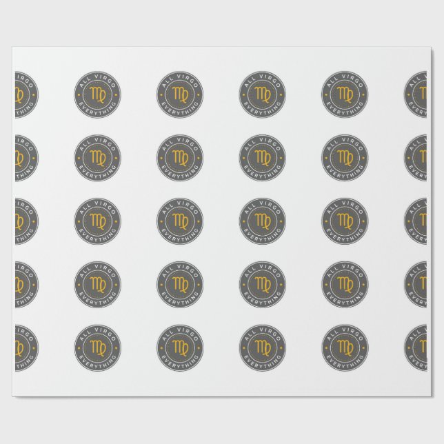 All Virgo Everything Signatur-Muster-Verpackung  Geschenkpapier (Flach)