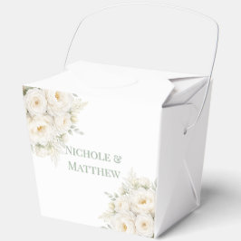 All White Floral Wedding Geschenkschachtel
