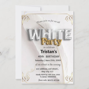 All-White-Party oder Weiße Party Einladung