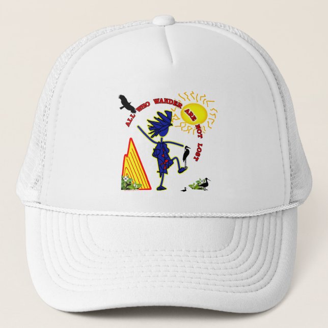 All Who Wander Whimsy Truckerkappe (Vorderseite)