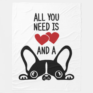 All You Need Boston Terrier Fleecedecke