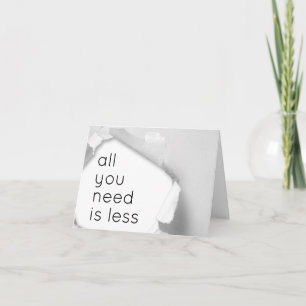 All you need is less karte