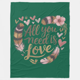 All You Need Is Love – A Gentle Boho Whisper Fleecedecke
