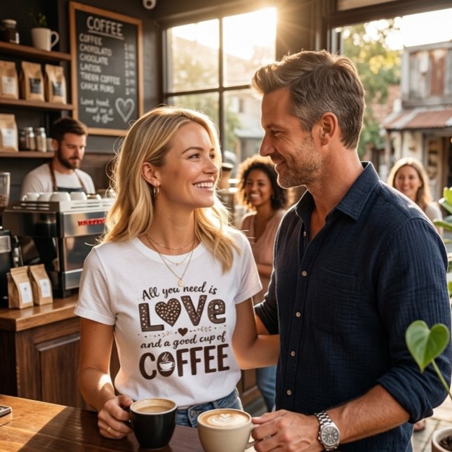 All you need is love and a good cup of coffee T-Shirt (Von Creator hochgeladen)