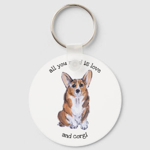 All you need is love and corgi schlüsselanhänger
